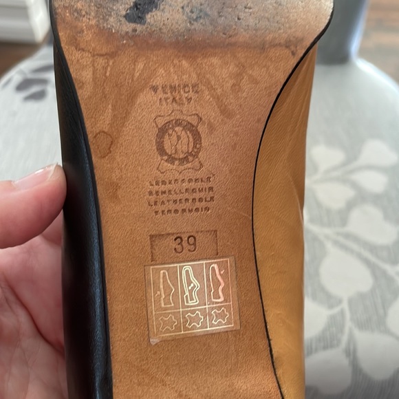 Mods Di Fausto shoes size 39. Leather made in Venice Italy. Black and tan color - Picture 7 of 10